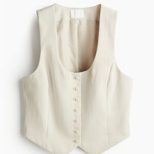 Women's Cream Sleeveless Vest